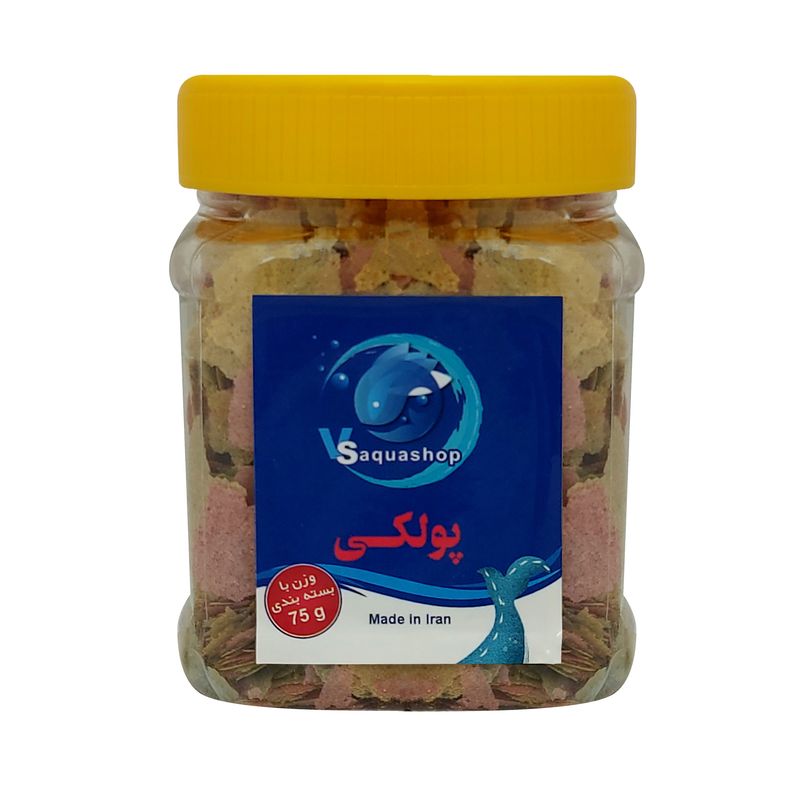 غذا ماهی وی اس مدل پولکی وزن 75 گرم